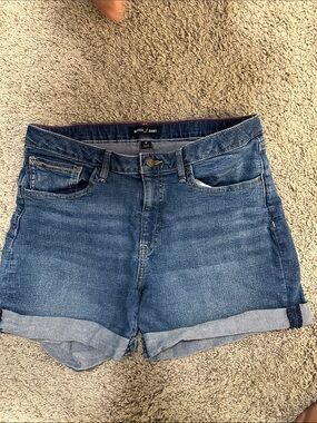 Nautica Women's Rolled-Hem Denim Shorts - Blue